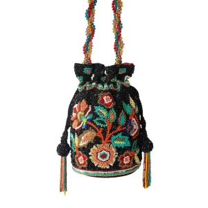Adora By Ankita Black Floral Garden Bag