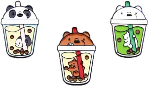 Animal Pin Cute Boba Brooch Kawaii Bags Backpacks Jackets Hat Accessory Decoration animal pins for backpacks (3)