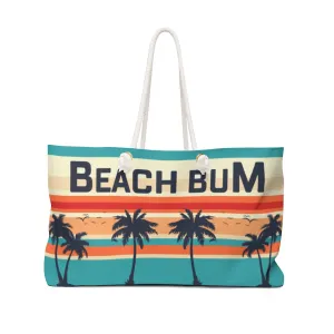 Beach Bum Oversized Weekender Bag | Beach Lover Gift | Beach Print Tote Bag