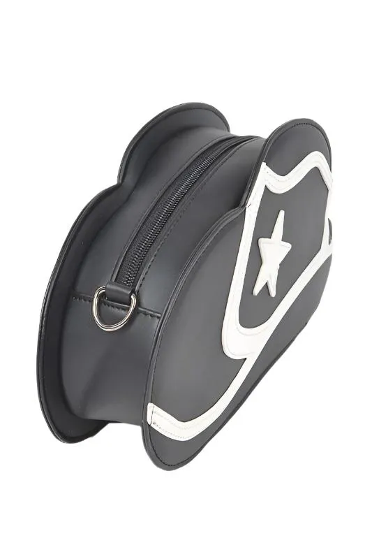 Cowboy Hat Shape Western Style Fashion Statement Iconic Swing Crossbody Bag