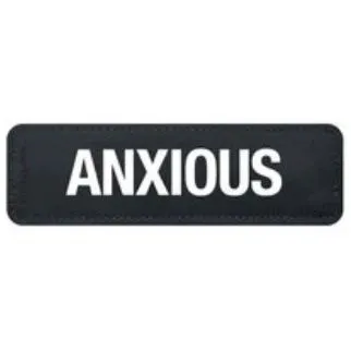 EzyDog Side Patch Label Anxious for Saddle Bags, Convert and Express Harness Large