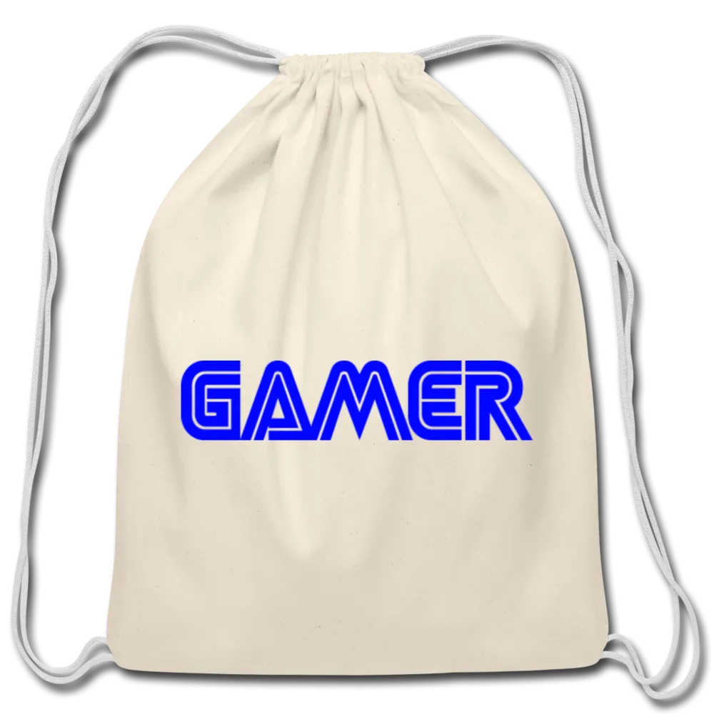 Gamer Word Text Art Cotton Drawstring Bag