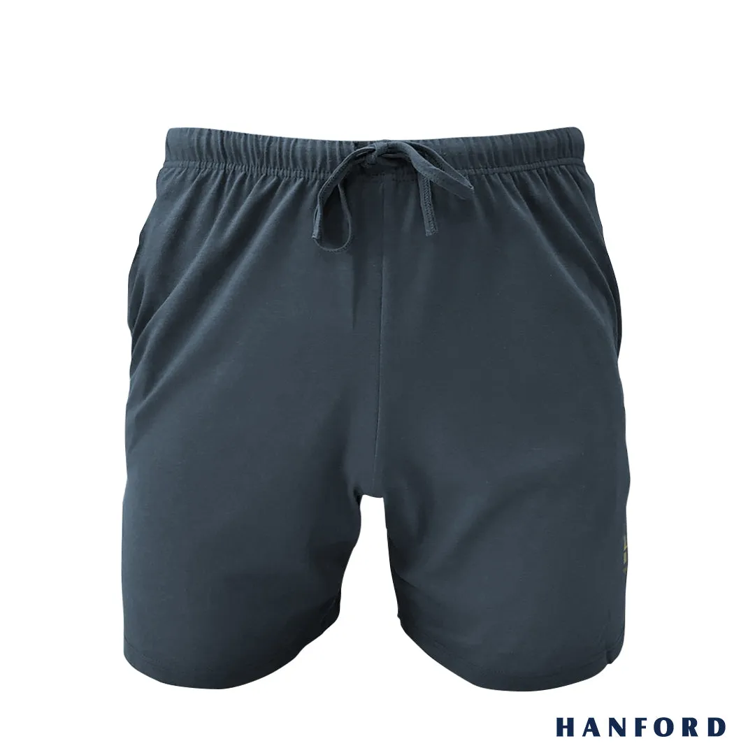 Hanford Men Premium Cotton Casual Walking Drawstring Slim Fit Shorts with Pocket Hagen - (SinglePack)