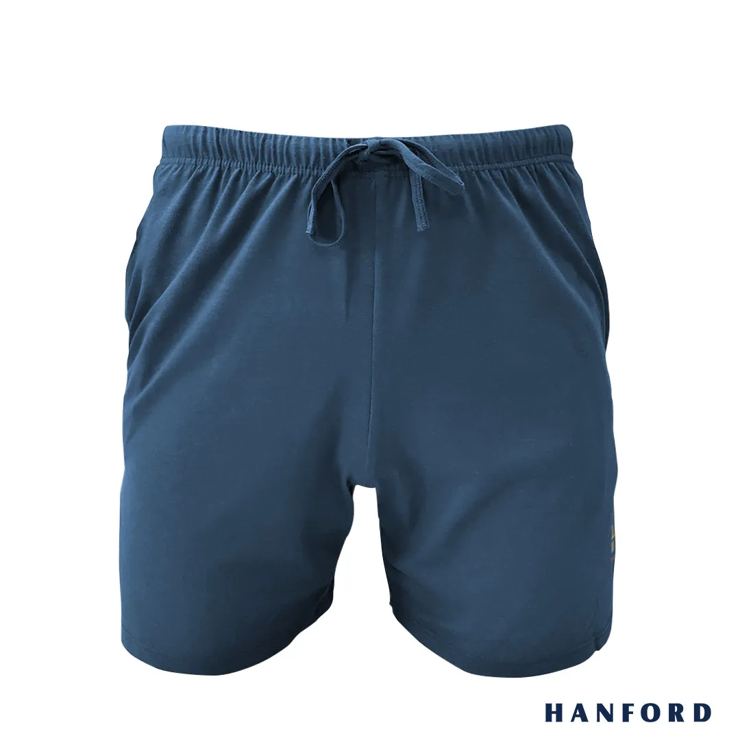 Hanford Men Premium Cotton Casual Walking Drawstring Slim Fit Shorts with Pocket Hagen - (SinglePack)