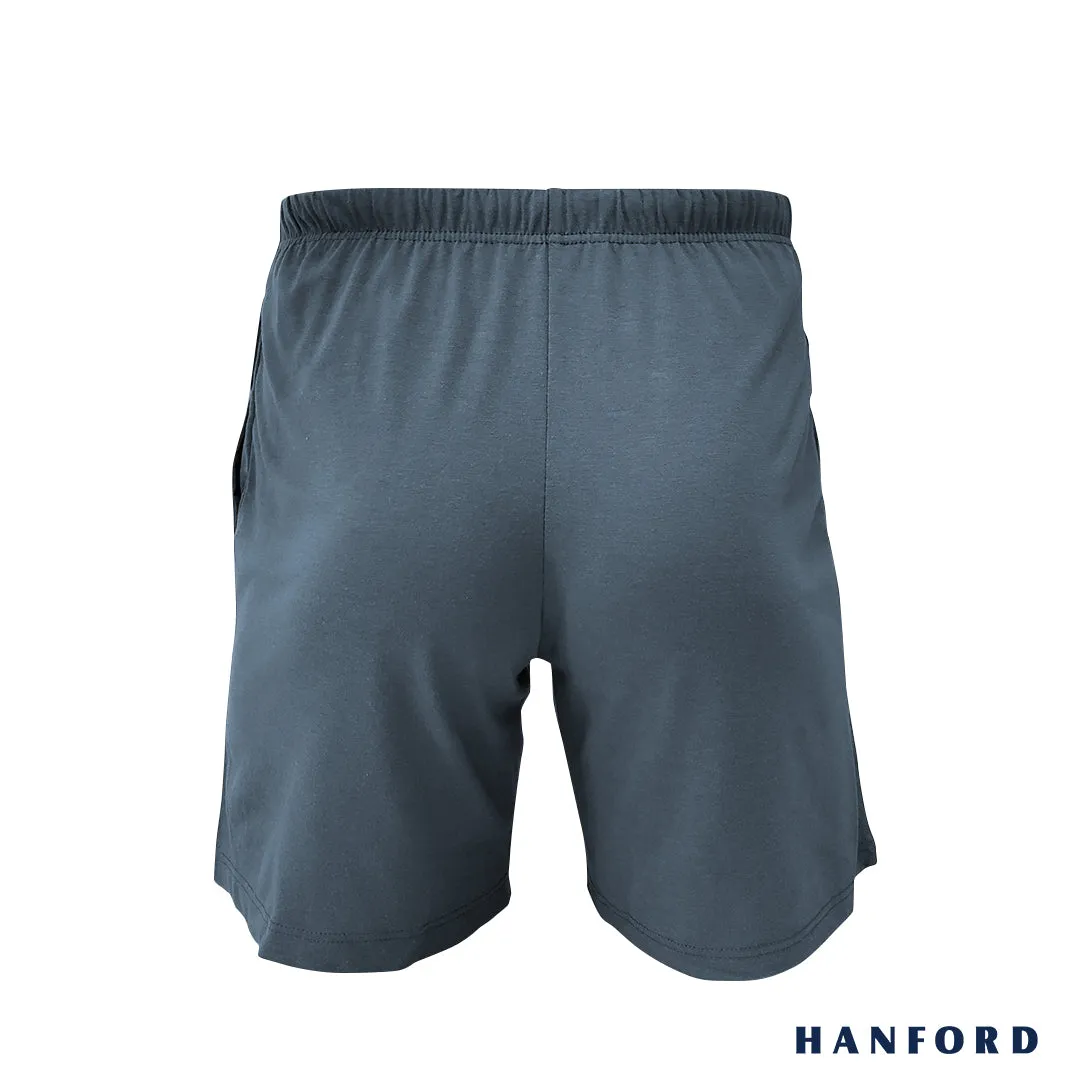 Hanford Men Premium Cotton Casual Walking Drawstring Slim Fit Shorts with Pocket Hagen - (SinglePack)