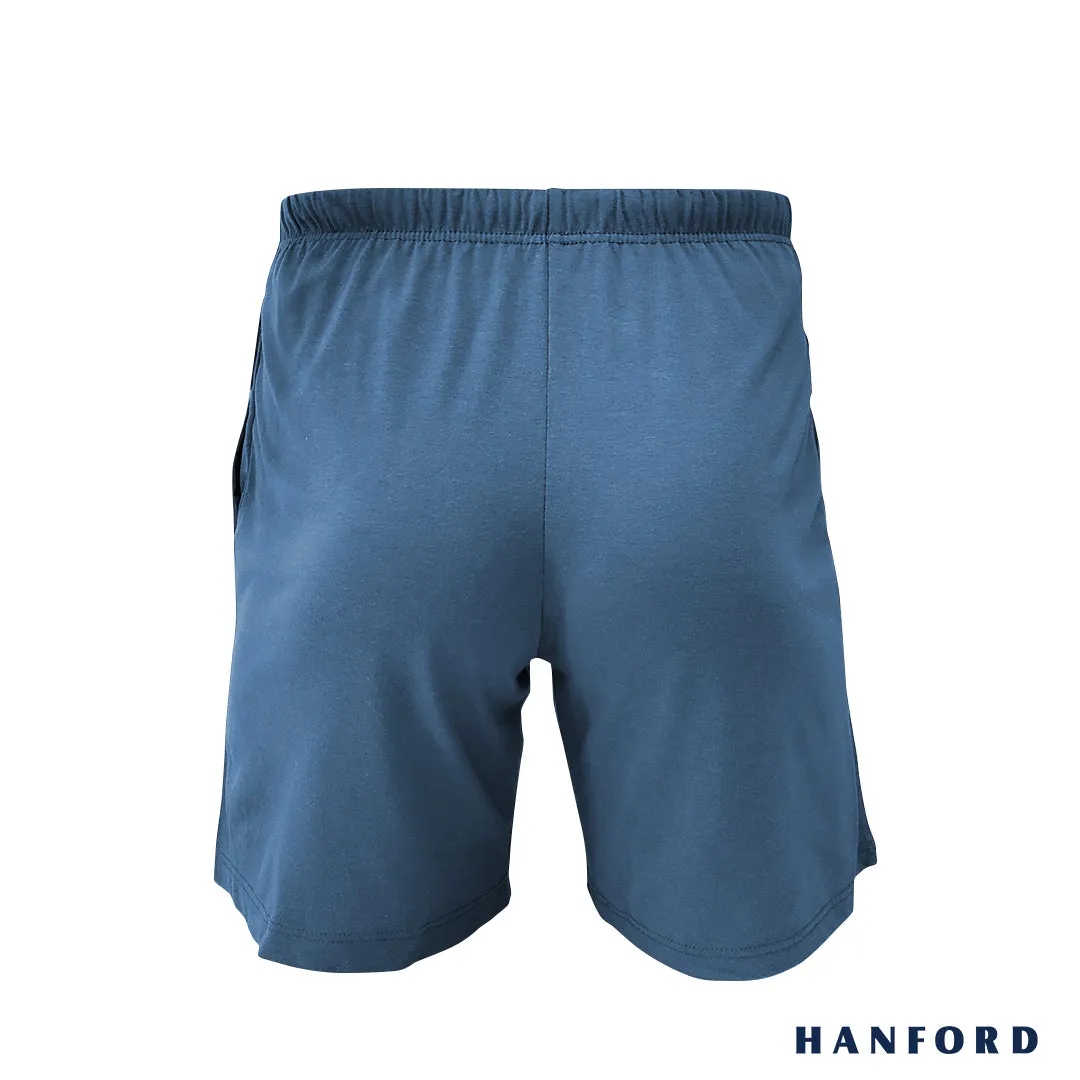 Hanford Men Premium Cotton Casual Walking Drawstring Slim Fit Shorts with Pocket Hagen - (SinglePack)