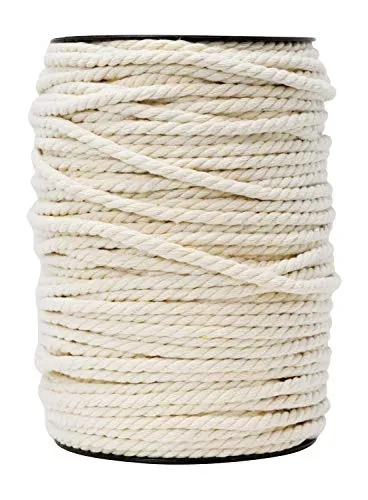Macrame Cord Cotton Rope Macrame Supplies 3 Ply Twisted Macrame Rope String Yarn for Plant Hanger Wall Hanging Knitting Wedding Dcor by Mandala Crafts