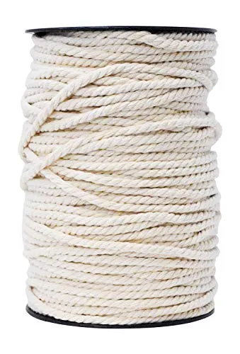 Macrame Cord Cotton Rope Macrame Supplies 3 Ply Twisted Macrame Rope String Yarn for Plant Hanger Wall Hanging Knitting Wedding Dcor by Mandala Crafts