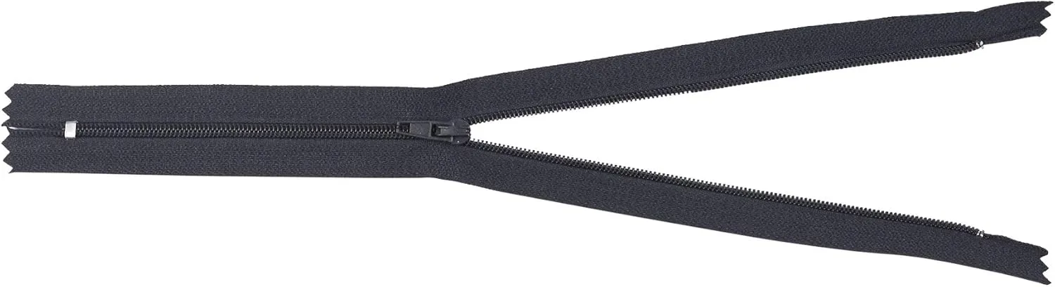 Mandala Crafts Black Nylon Zippers for Sewing Black Zipper in Bulk - Assorted Lengths Zippers Sewing Supplies - Black Sewing Zippers for Tailor Zipper Replacement