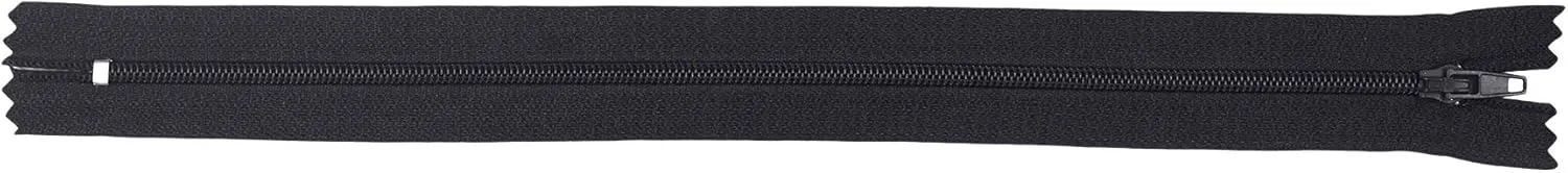 Mandala Crafts Black Nylon Zippers for Sewing Black Zipper in Bulk - Assorted Lengths Zippers Sewing Supplies - Black Sewing Zippers for Tailor Zipper Replacement