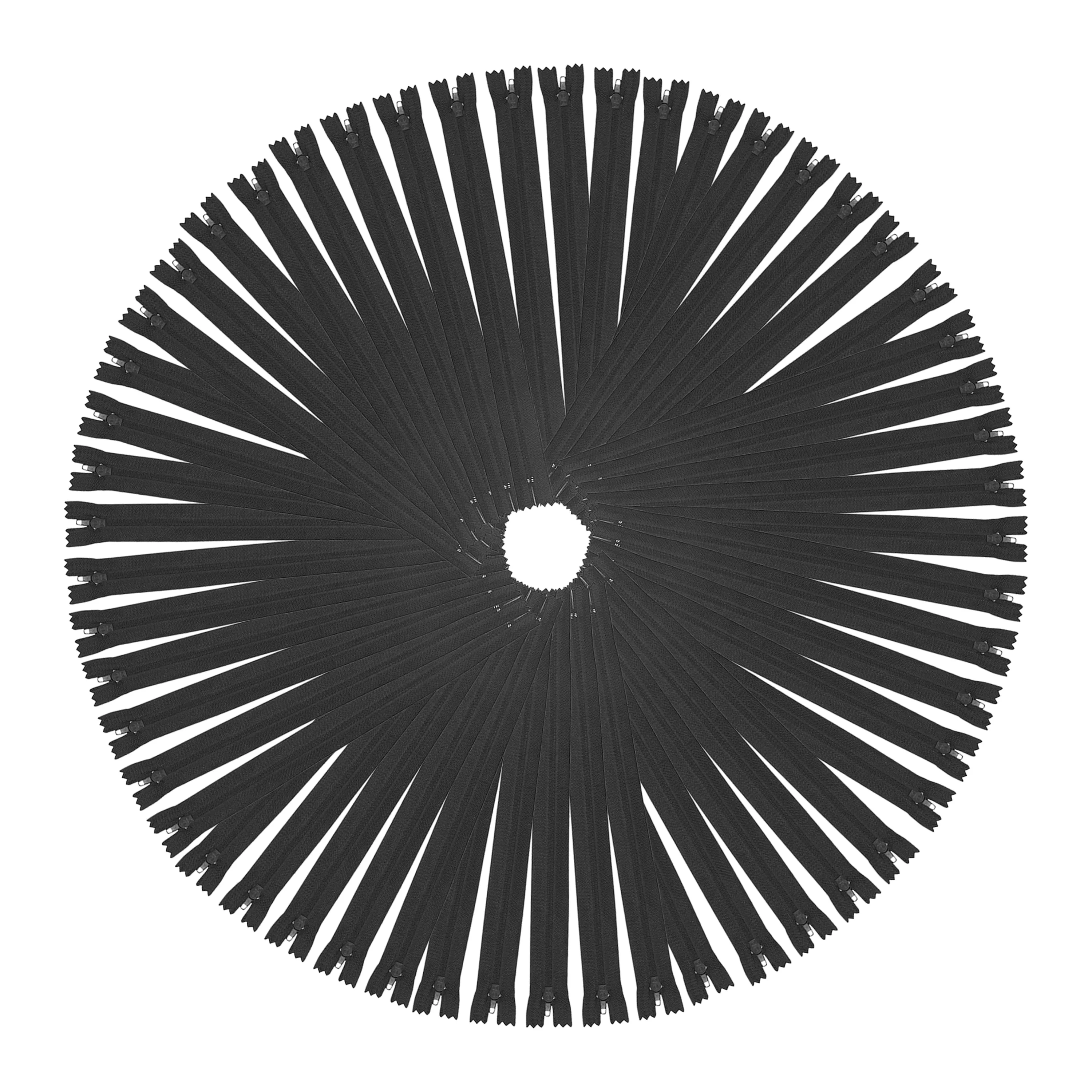 Mandala Crafts Black Nylon Zippers for Sewing Black Zipper in Bulk - Assorted Lengths Zippers Sewing Supplies - Black Sewing Zippers for Tailor Zipper Replacement
