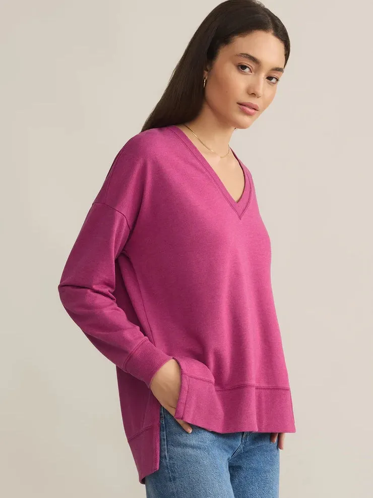 Modern V-Neck Weekender Magenta by Z Supply