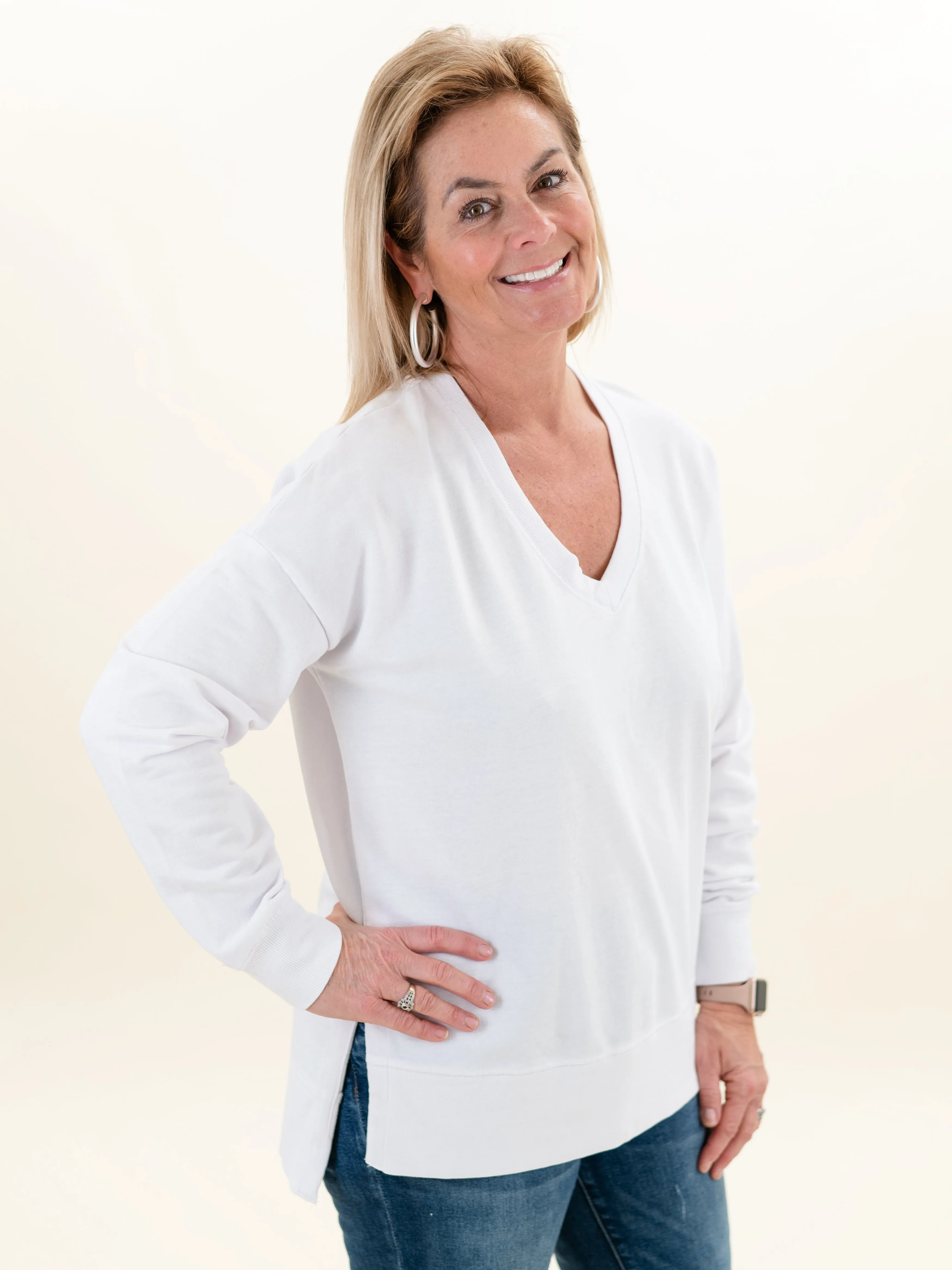 Modern VNeck Weekender in White by Z Supply