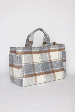 PLAID TOTE