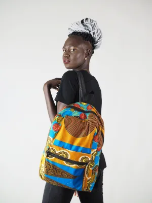 ROSLINE HANDMADE AFRICAN PRINT BACK PACK