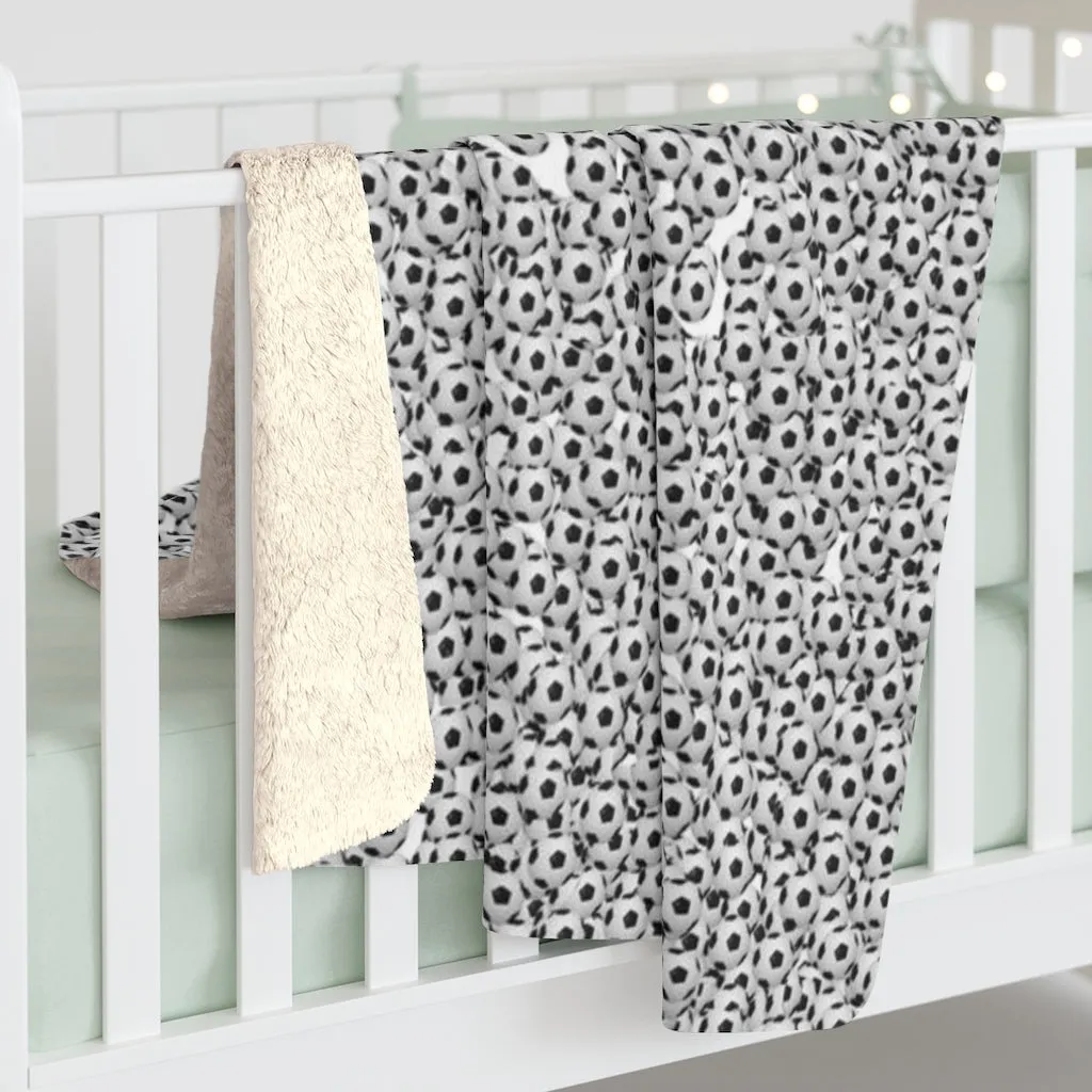 Soccer Ball Sports Sherpa Fleece Blanket - Reefmonkey