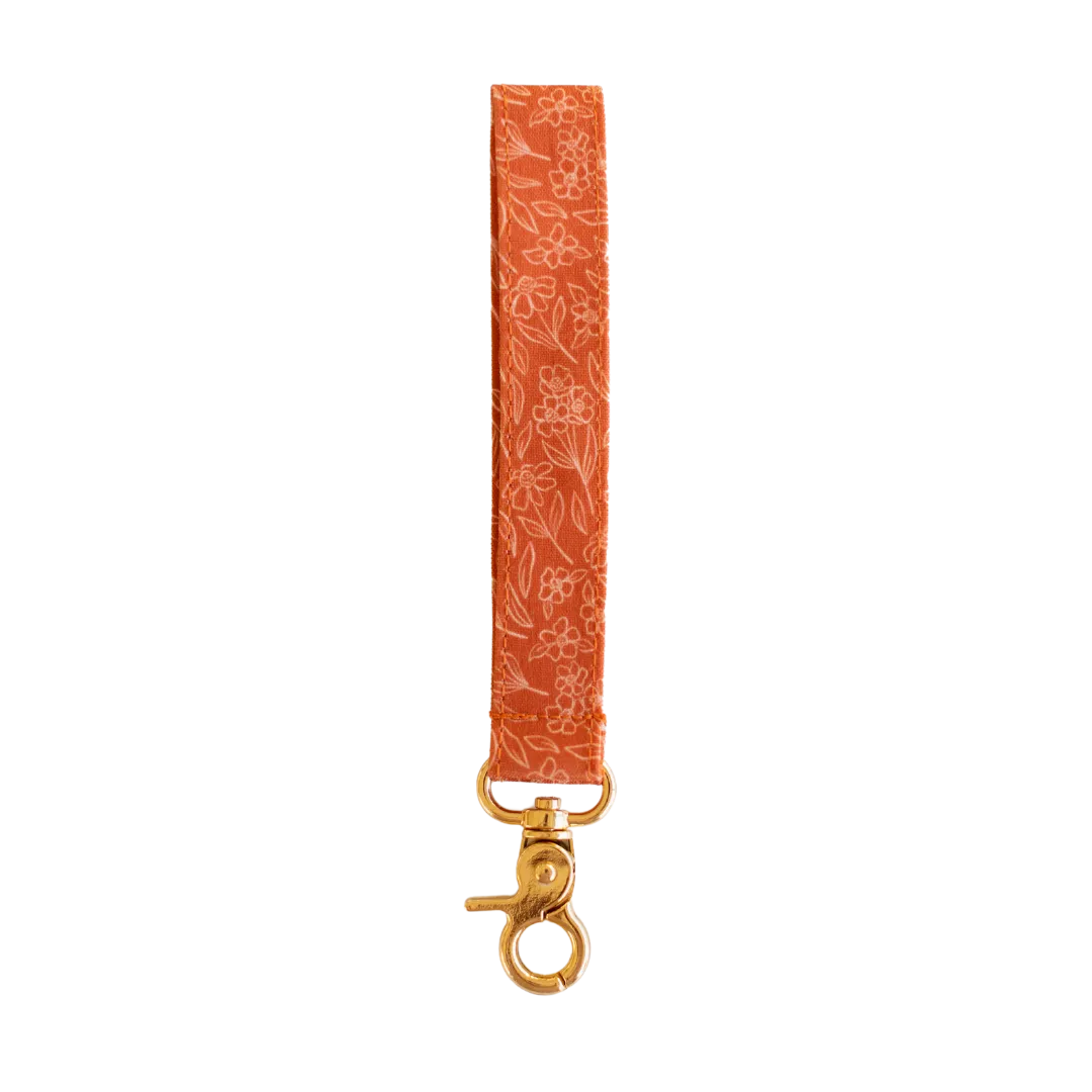 Terracotta Floral WristletKeychain